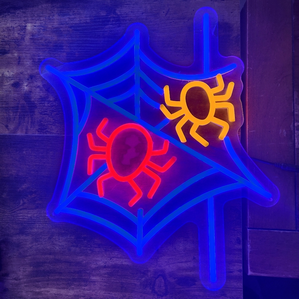 NOT FOR SALE Neon Spider Web Sign